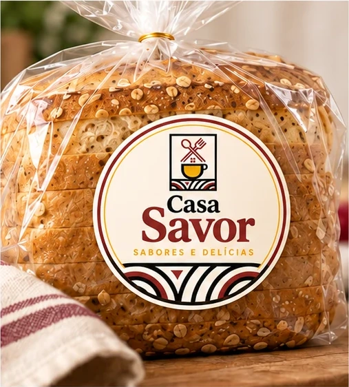 Pão Casa Savor com a identidade visual original
