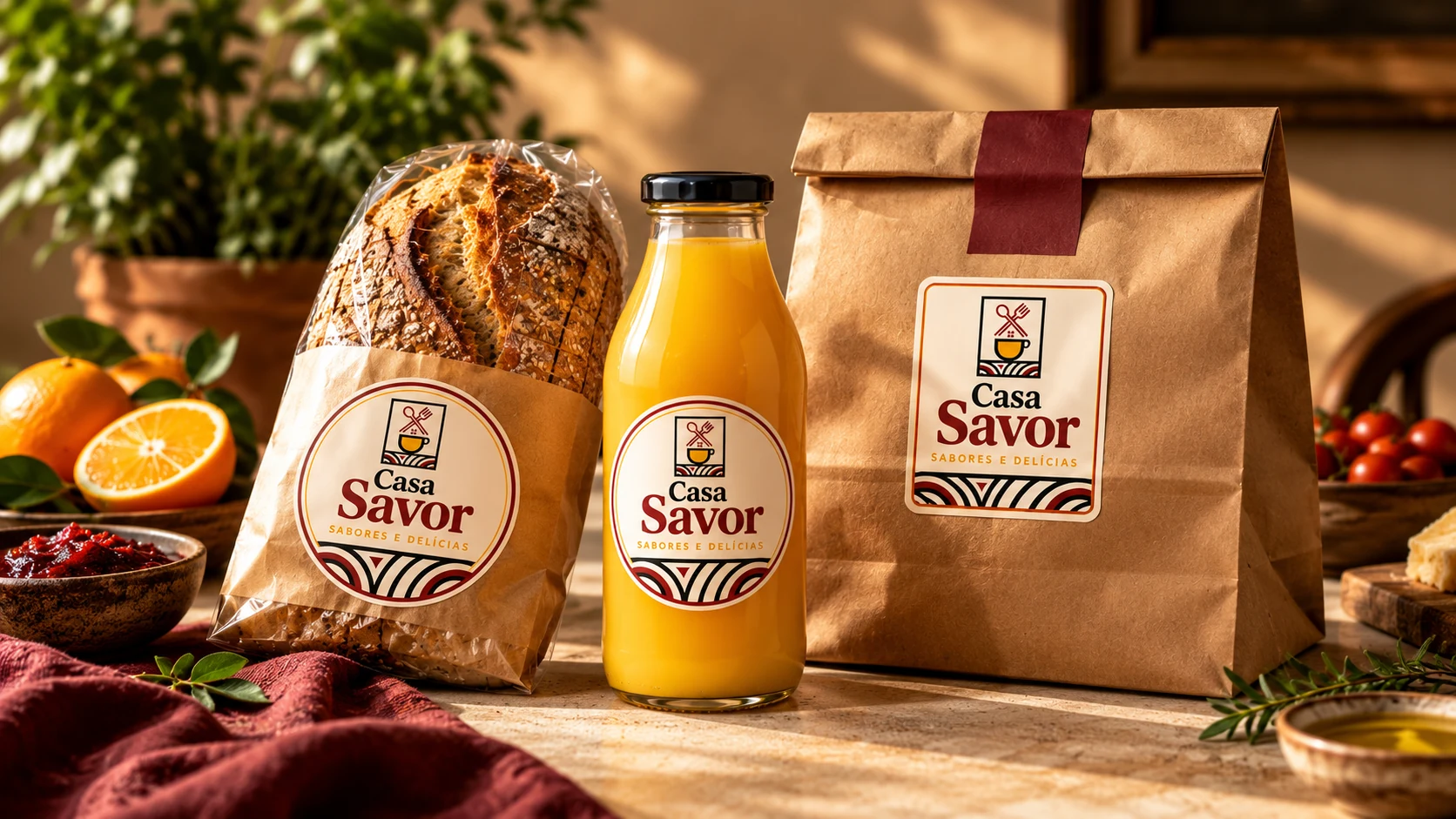 Produtos e embalagens da Casa Savor